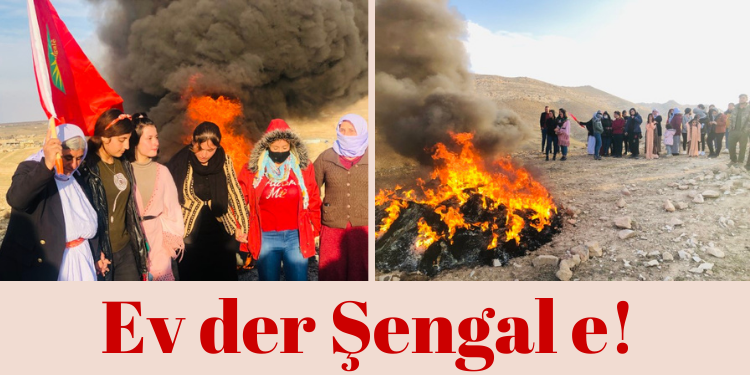 Li çiyayên Şengalê agirê Newrozê!