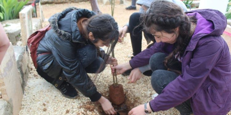 Yekitiya Jinên Ciwan li Şehbayê bi boneya 8’ê Adarê dar çandin