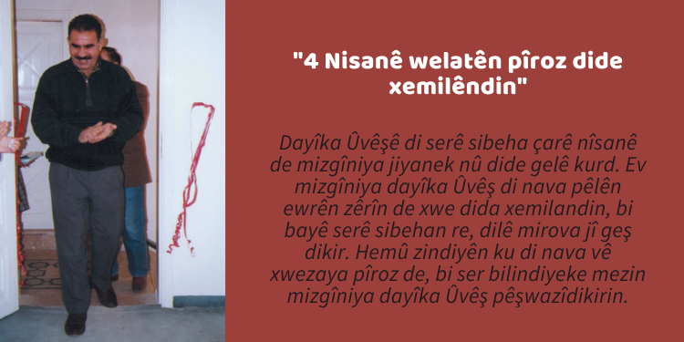 “4 Nisanê welatên pîroz dide xemilêndin”