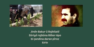 Jinên Bakur û Rojhilatê Sûriyê rojbûna Rêber Apo bi çandina daran pîroz kirin