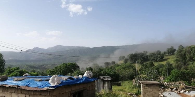 Dewleta Tirk a dagirker gundê Kanîmasiyê topbaran kir