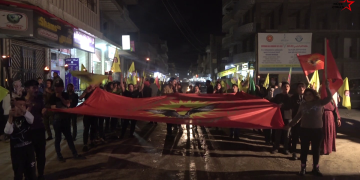 Ciwan li Hesekê li dijî dagirkeriya dewleta Tirk meşiyan