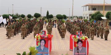 Şehîd Sema Agirîn û Zîlan Besê li Hesekê bi merasîmekê hatin oxirkirin