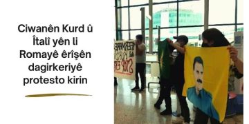 Ciwanên Kurd û Îtalî yên li Romayê êrîşên dagirkeriyê protesto kirin