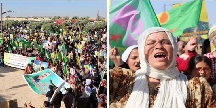 Bi sedan gelê Efrînê tecrîda li ser Rêber Apo şermezar kirin