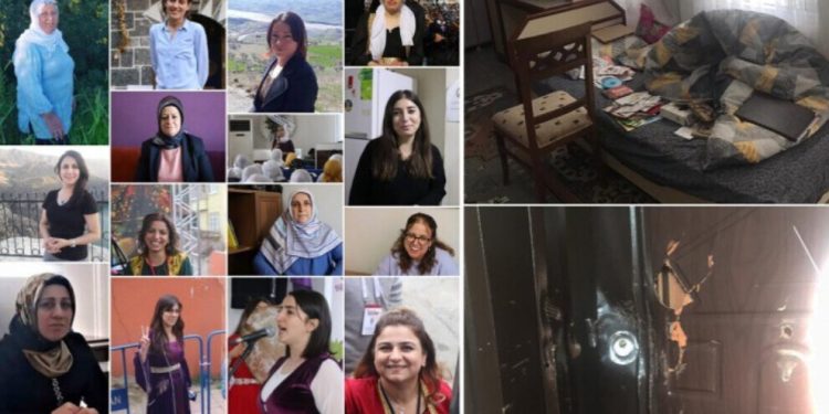 Li Êlihê hejmara jinên ku hatine binçavkirin bû 18