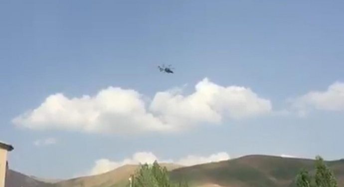 Li Geverê bi helîkopteran gund hatin topebaran kirin