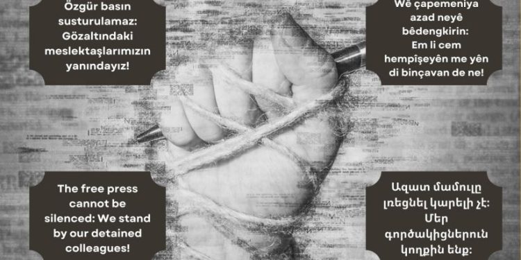 Banga ji tora Enternasyonal: Rojnamevanên kurd berdin!