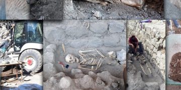 Li Amedê di dema xebatên kolandinê de hestî hatin dîtin