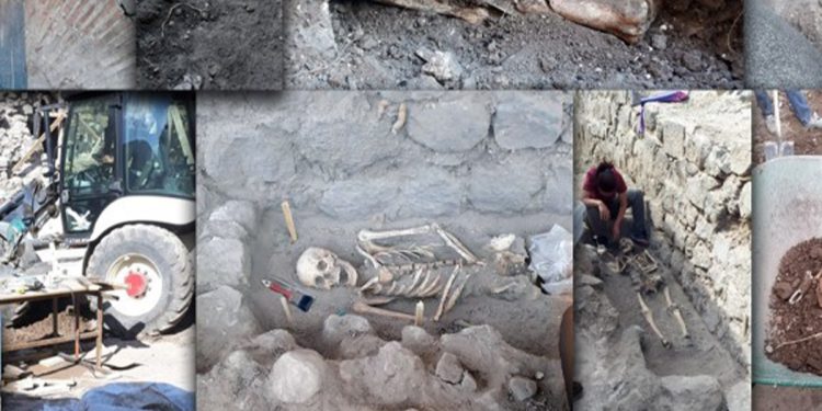 Li Amedê di dema xebatên kolandinê de hestî hatin dîtin