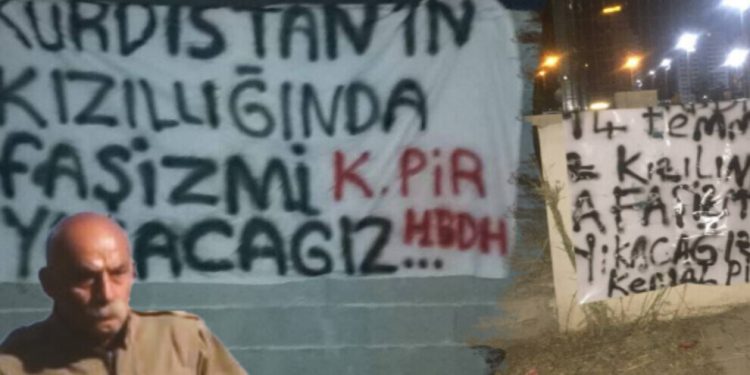 Milîsên HBDH’ê pankart li darxistin