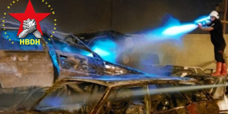 HBDH: li dijî otoparka wesayîtên desteserkirî ya dewletê çalakiyeke sabotajê hate li darxistin