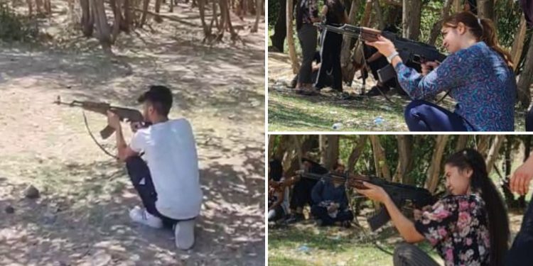 Di xeta Şerê Gelê Şoreşgerî de ciwanan li Dêrîkê perwerdeyeke leşkerî vekirin