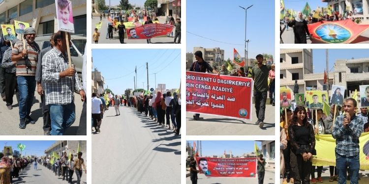 Li herêma Firatê tecrîda ser Rêberê Gelan Abdullah Ocalan hate şermezar kirin