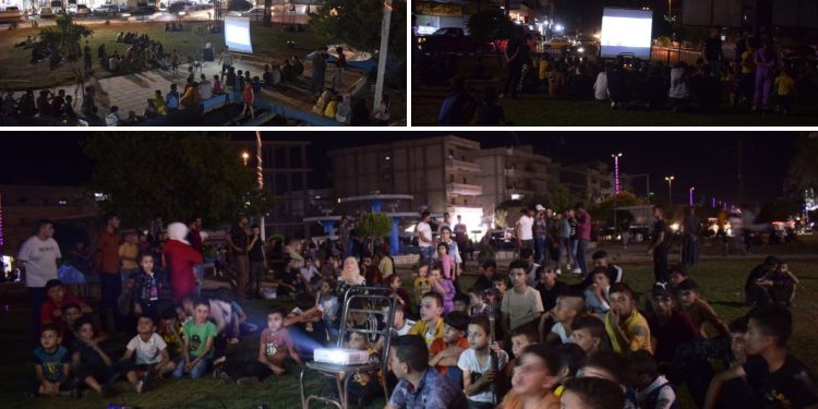 Ciwanên Minbicê ji bo gelê bajêr derbarê Şerê Gelê Şoreşgerî de sinevizyon pêşkêş kirin