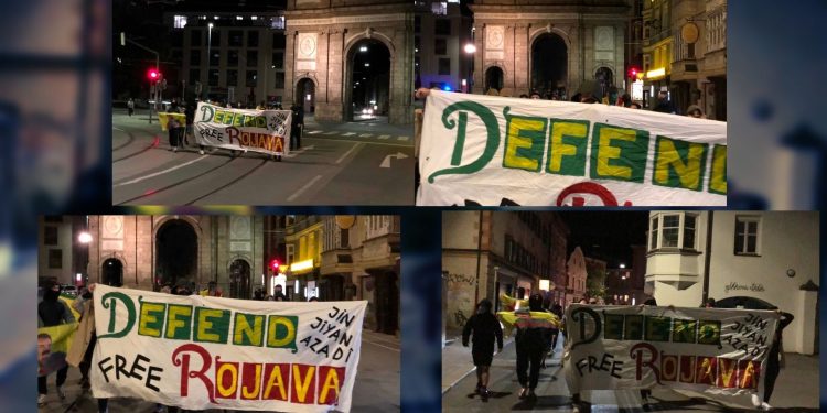 Li Înnsbruckê ciwanên TCŞ û yên Enternasyonal li dijî dagirkeriyê meşiyan