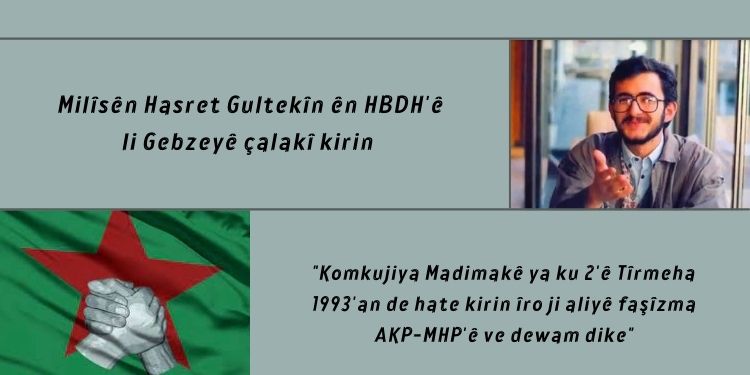 Milîsên Hasret Gultekîn ên HBDH’ê li Gebzeyê çalakî kirin