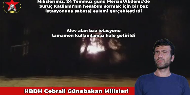 Milîsên Cebraîl Gunebakan a HBDH’ê çalakiyeke sabotajê li darxistin