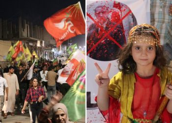 Ciwanên Reqayê ji bo berxwedana gerîla û li dijî gefên dewleta Tirk meşek li darxistin