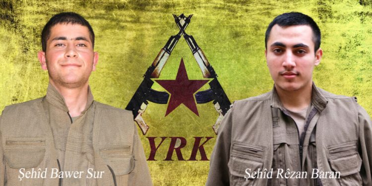 YRK nasnameya 2 gerîlayên şehîd ragihand