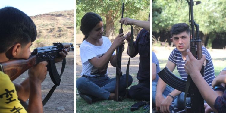 Li Dêrîkê ciwan û jinên ciwan ve xwe ji bo şerê li dijî dagirkeriyê amade dikin