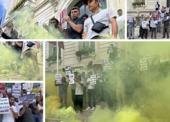 Ciwanên Şoreşger li Parîsê bikaranîna Çekên Kîmyawî protesto kirin