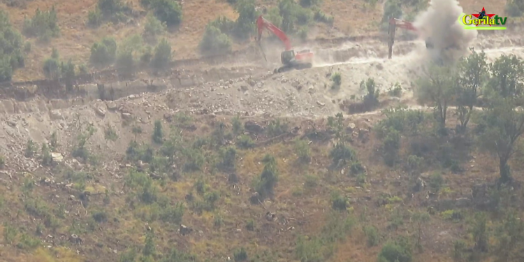 Gerîla TV dîmena çalakiyê îmhakirina kepçeyekê parve kir