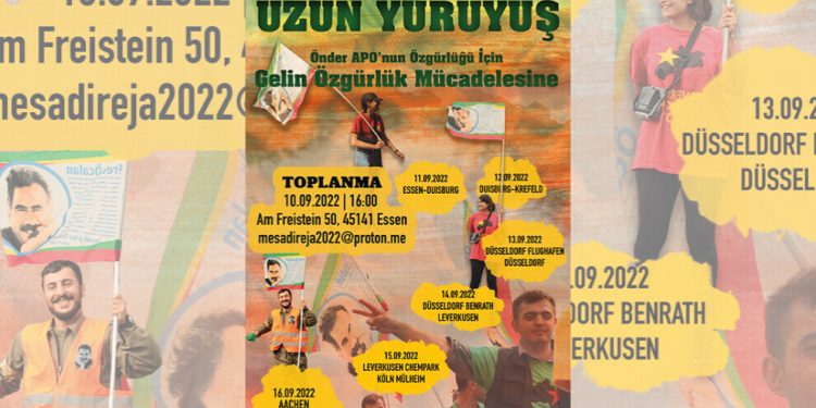 Ji bo azadiya Rêberê Gelan banga tevlîbûna meşê hate kirin