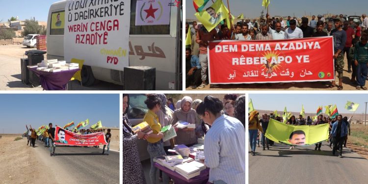 Ciwanên Rojava ji bo azadiya fîzîkî ya Rêber Apo di nava çalakiyan de ne