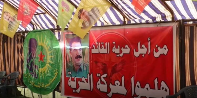 Ciwanên Tebqa ji bo azadiya Rêberê Gelan çalakiya kon vedanê li darxistin