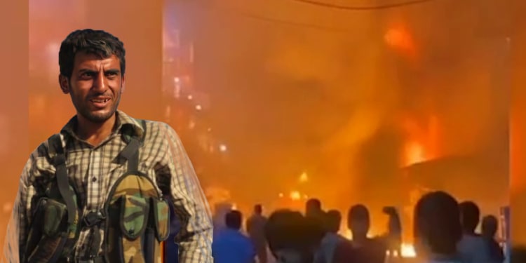 Yekîneyên Tolhildanê yên Senar Zagros febrîqeya plastîkê şewitandin