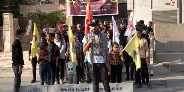 Meclîsa Ciwanên PYD’ê li hemberî çekên kîmyawî li bajarê Qamişlo çalakî li darxistin