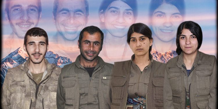 Nasnameya 4 gerîlayên azadiyê ku şehîd bûne hate eşkere kirin