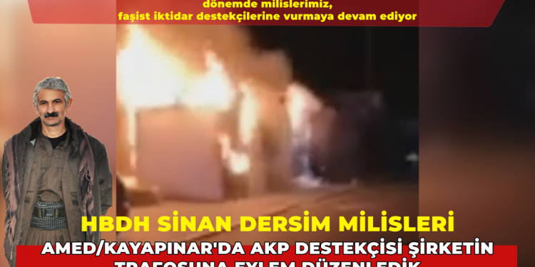 Li Amedê milîsên Sînan Dêrsîm ên HBDH’ê çalakiyek kirin