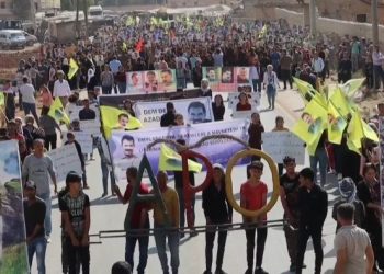 Şêniyên Efrîn û Şehbayê bi meşeke girseyî komploya 9’ê Cotmehê şermezar kirin