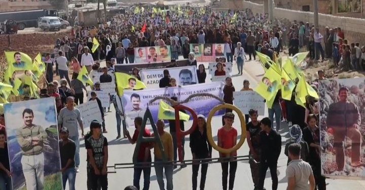 Şêniyên Efrîn û Şehbayê bi meşeke girseyî komploya 9’ê Cotmehê şermezar kirin