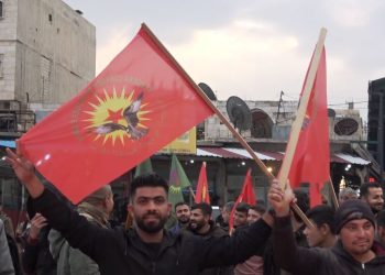 Ciwanên şoreşger li Kobanê meşek li dar xist