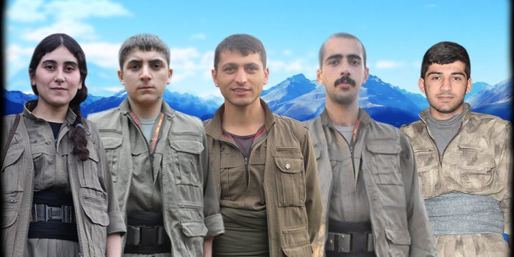 HPG’ê nasnameya 5 gerîlayên azadiyê eşkere kir