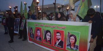 Jinên Ciwan 6 şehîdên Ciwan li Minbicê bibîranîn