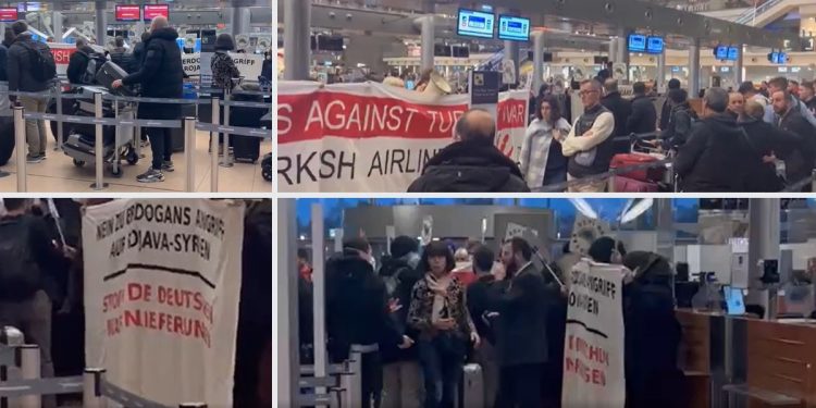 Rêhewayên Tirk li Hambûrgê ji aliyê  TekoJIN, TCŞ û ciwanên enternasyonalîst ve hat astengkirin