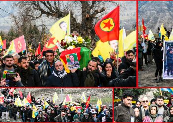 Cenazeyê Şehîd Evîn Goyî li Qendîlê bi tevlîbûna sedan kes spartin axê