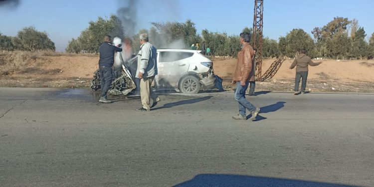 Li ser rêya Qamişlo-Hesekê erebeyek hat hedefgirtin