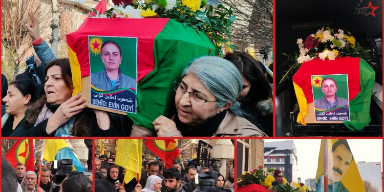 Cenazeyê Şehîd Evîn Goyî li Silêmanî bi merasîmeke girseyî hate pêşwazîkirin