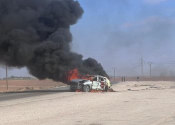 LEZGÎN – Li ser rêya Qamişlo-Tirbespiyê erebeyeke hate hedefgirtin