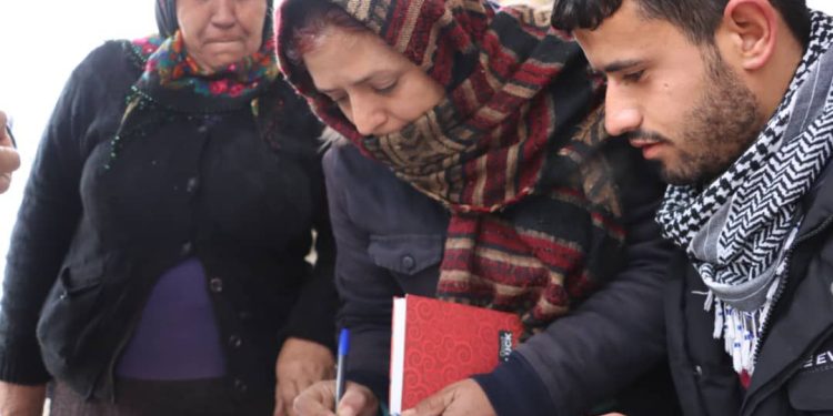 Jinên ciwan û ciwanan Şehbayê li Fafînê ji bo azadiya Rêber Apo îmza komkir