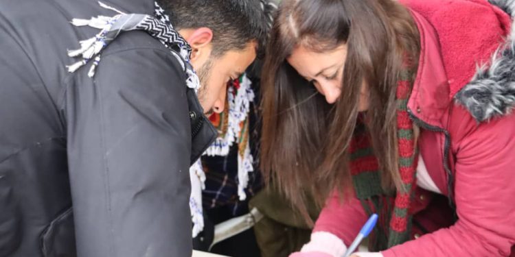 Jinên ciwan û ciwanan Şehbayê li Fafînê ji bo azadiya Rêber Apo îmza komkir