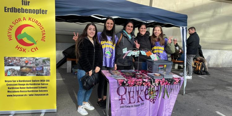 TekoJIN li Bernê standekê ji bo “Jin Jiyan Azadî – Serbixe Azadî” vekir