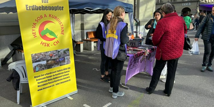 TekoJIN li Bernê standekê ji bo “Jin Jiyan Azadî – Serbixe Azadî” vekir