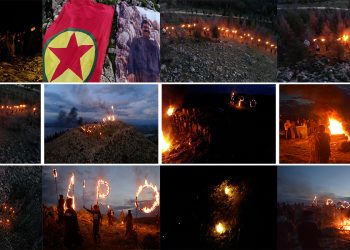 Bi boneya hatina cejna newrozê ciwanên şoreşger li Minbicê meşiyan