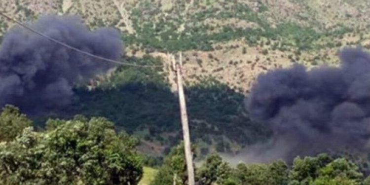 Arteşa Tirk a Dagirker Qadên Parastina Medyayê 48 caran bombebaran kir